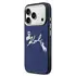 Karl Lagerfeld iPhone 17 Pro Max Backcover hoesje - MagSafe IML Case With K&C Script Logo - Gold Edge - Navy