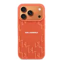 Karl Lagerfeld Karl Lagerfeld iPhone 17 Pro Max/iPhone 18 Pro Max Coque arrière MagSafe Monogramme KL - Orange
