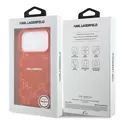 Karl Lagerfeld Karl Lagerfeld iPhone 17 Pro Max/iPhone 18 Pro Max Coque arrière MagSafe Monogramme KL - Orange
