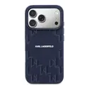 Karl Lagerfeld Karl Lagerfeld iPhone 17 Pro Max/iPhone 18 Pro Max Coque arrière MagSafe Monogramme KL - Bleu marine