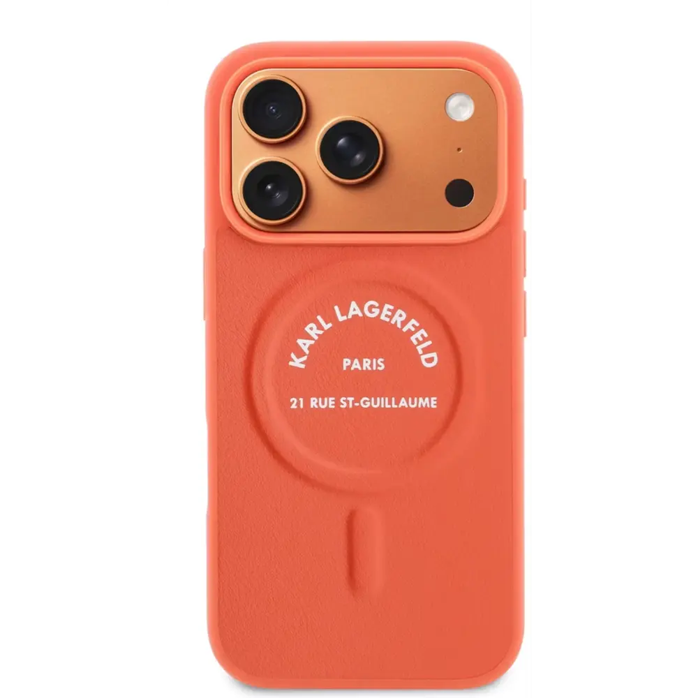 Karl Lagerfeld Karl Lagerfeld iPhone 17 Pro Max Back-Cover hul - MagSafe - Karl RSG Logo - Orange