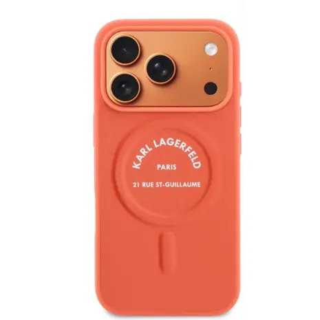 Karl Lagerfeld Karl Lagerfeld iPhone 17 Pro Max Back-Cover hul - MagSafe - Karl RSG Logo - Orange