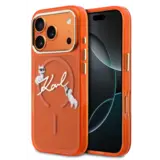 Karl Lagerfeld Karl Lagerfeld iPhone 17 Pro Max Back-Cover hul - MagSafe IML - Choupette Scripted Logo - Orange