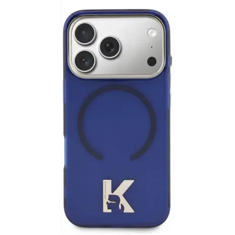 Karl Lagerfeld Karl Lagerfeld iPhone 17 Pro Max Back-Cover hul - MagSafe IML Case With Karl Head Logo - Gold Edge - Navy Karl Lagerfeld Karl Lagerfeld iPhone 17 Pro Max Back-Cover hul - MagSafe IML Case With Karl Head Logo - Gold Edge - Navy