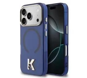 Karl Lagerfeld Karl Lagerfeld iPhone 17 Pro Max Back-Cover hul - MagSafe IML Case With Karl Head Logo - Gold Edge - Navy