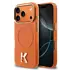 Karl Lagerfeld iPhone 17 Pro Max Back cover case - MagSafe IML Case With Karl Head Logo - Gold Edge - Orange Karl Lagerfeld iPhone 17 Pro Max Back cover case - MagSafe IML Case With Karl Head Logo - Gold Edge - Orange