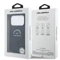 Karl Lagerfeld Karl Lagerfeld iPhone 17 Pro Max/iPhone 18 Pro Max Coque arrière MagSafe Logo Karl RSG - Bleu marine