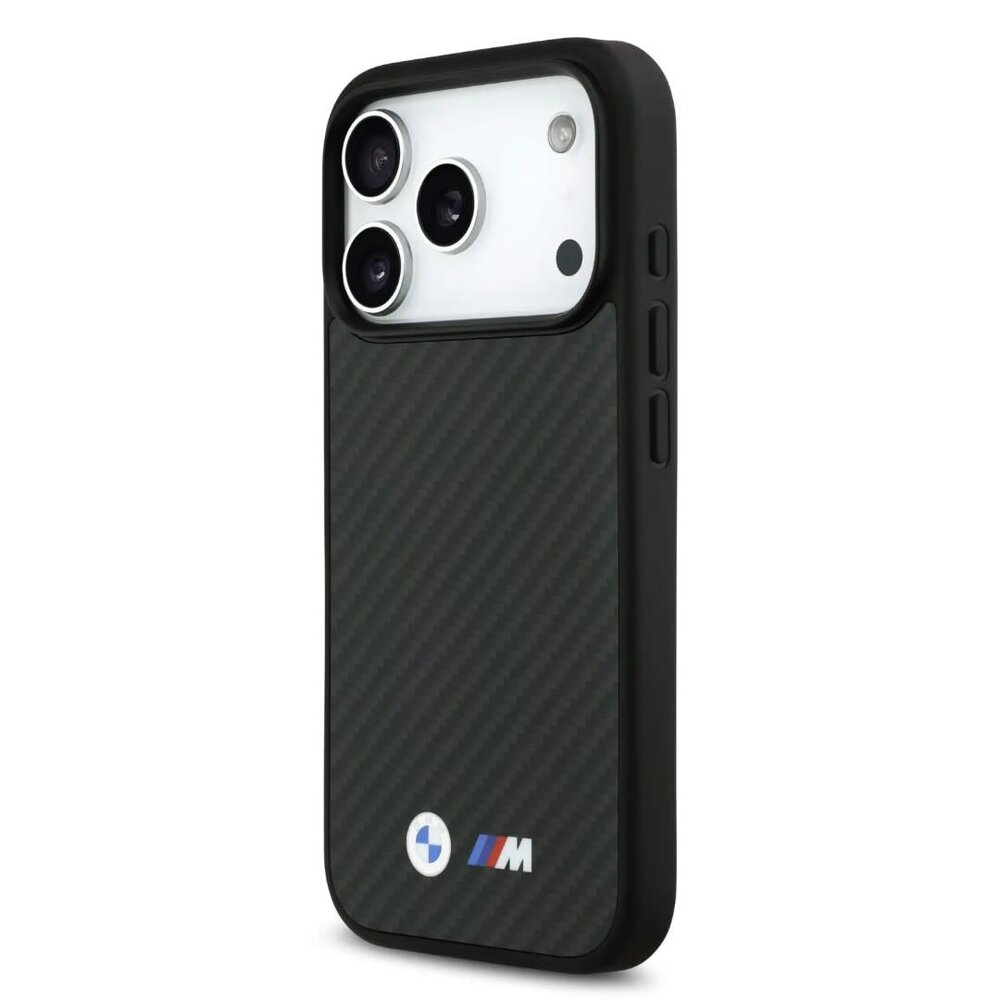 BMW BMW iPhone 17 Pro Max Backcover hoesje - MagSafe Kevlar Case With Metal Logos - Zwart