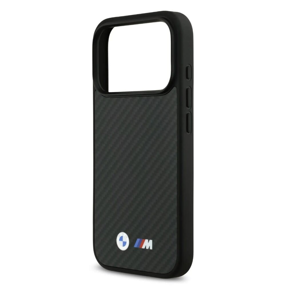 BMW BMW iPhone 17 Pro Max Backcover hoesje - MagSafe Kevlar Case With Metal Logos - Zwart