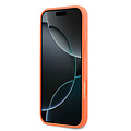 Lacoste Lacoste iPhone 17 Pro Max/iPhone 18 Pro Max Coque arrière MagSafe Logo Petit Piqué iconique - Orange