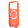 Lacoste Lacoste iPhone 17 Pro/iPhone 18 Pro Coque arrière MagSafe Logo Petit Piqué iconique - Orange