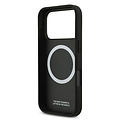 BMW BMW iPhone 17 Pro/iPhone 18 Pro Coque arrière MagSafe Cuir matelassé logo métallique - Noir