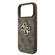 Guess Guess iPhone 17 Pro Max Back cover case - 4G With Pearl Strap - Big Metal Logo - Brown Guess Guess iPhone 17 Pro Max Back cover case - 4G With Pearl Strap - Big Metal Logo - Brown