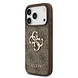 Guess Guess iPhone 17 Pro Back cover case - 4G With Pearl Strap - Big Metal Logo - Brown