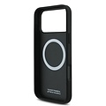 BMW BMW iPhone 17 Pro Max/iPhone 18 Pro Max Coque arrière MagSafe Cuir matelassé logo métallique - Noir