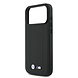 BMW BMW iPhone 17 Pro Max Back cover coque - MagSafe - Quilted Leather Case With Metal Logo - Noir