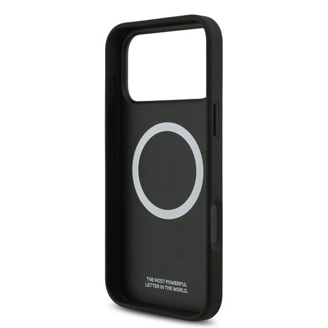 BMW BMW iPhone 17 Pro Max Back-Cover hul - MagSafe - Quilted Leather Case With Metal Logo - Grau