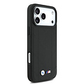 BMW BMW iPhone 17 Pro Max/iPhone 18 Pro Max Handyhülle MagSafe Gestepptes Leder Metalllogo - Schwarz