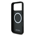 BMW BMW iPhone 17 Pro Max/iPhone 18 Pro Max Handyhülle MagSafe Gestepptes Leder Metalllogo - Schwarz