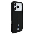 BMW BMW iPhone 17 Pro/iPhone 18 Pro Coque arrière MagSafe Silicone liquide Imprimé tricolore - Noir