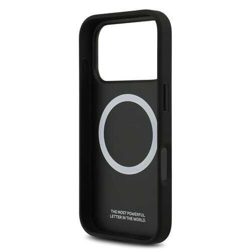 BMW BMW iPhone 17 Pro/iPhone 18 Pro Coque arrière MagSafe carbone surpiqûre rouge - Noir