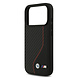 BMW BMW iPhone 17 Pro Back cover coque - Noir - MagSafe Carbon Case With Red Line Stitch