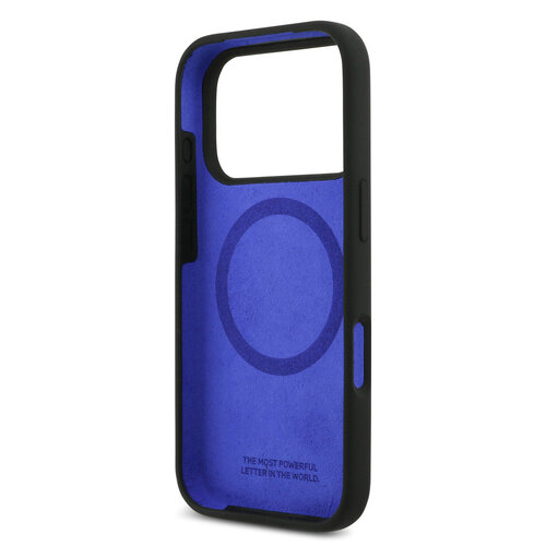 BMW BMW iPhone 17 Pro/iPhone 18 Pro Coque arrière MagSafe Silicone liquide Logo vertical - Noir