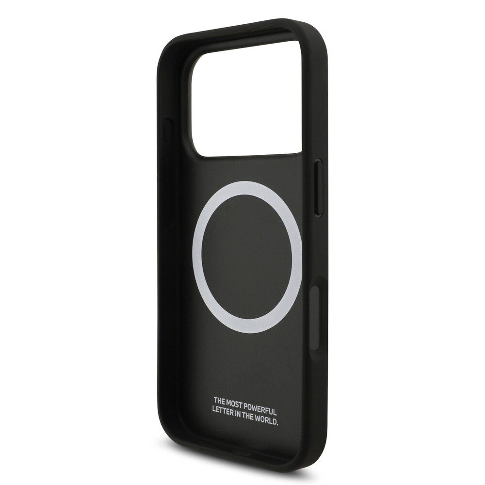 BMW BMW iPhone 17 Pro Back cover coque - Beige - MagSafe - PU Leather Case With Tricolor Slanted Stripes & Metal Logos BMW BMW iPhone 17 Pro Back cover coque - Beige - MagSafe - PU Leather Case With Tricolor Slanted Stripes & Metal Logos