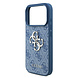Guess Guess iPhone 17 Pro Back cover case - 4G With Pearl Strap - Big Metal Logo - Blue