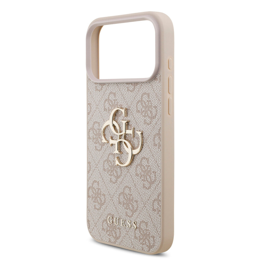 Guess Guess iPhone 17 Pro Max Back cover coque - Rose - 4G With Pearl Strap - Big Metal Logo Guess Guess iPhone 17 Pro Max Back cover coque - Rose - 4G With Pearl Strap - Big Metal Logo