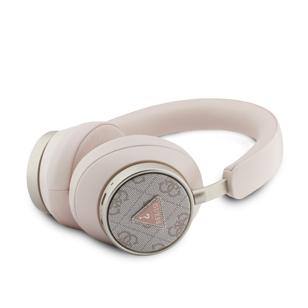 Guess Guess Bluetooth Headphones - ENC - PU Leather With Case - 4G Triangle Logo - Roze, foto 2 van 6