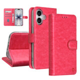 TUNIQ TUNIQ iPhone 17 Book-Case hul - Kartenhalter für 3 Karten - Magnetverschluss - Aufhänger - Hot Pink
