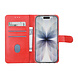 TUNIQ TUNIQ iPhone 17 Book type case - Card holder for 3 cards - Magnetic closure - Hanger - Red