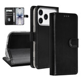 TUNIQ TUNIQ iPhone 17 Pro Book-Case hul - Kartenhalter für 3 Karten - Magnetverschluss - Aufhänger - Schwarz