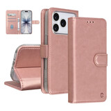 TUNIQ TUNIQ iPhone 17 Pro Book type housse - Rose Gold - Porte-cartes pour 3 cartes - Fermeture magnétique - Cintre TUNIQ TUNIQ iPhone 17 Pro Book type housse - Rose Gold - Porte-cartes pour 3 cartes - Fermeture magnétique - Cintre