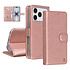 TUNIQ iPhone 17 Pro Book type case - Card holder for 3 cards - Magnetic closure - Hanger - Rose Gold TUNIQ iPhone 17 Pro Book type case - Card holder for 3 cards - Magnetic closure - Hanger - Rose Gold