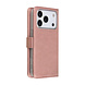 TUNIQ TUNIQ iPhone 17 Pro Book-Case hul - Kartenhalter für 3 Karten - Magnetverschluss - Aufhänger - Rose Gold