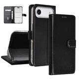 TUNIQ TUNIQ iPhone 17 Air Book type case - Card holder for 3 cards - Magnetic closure - Hanger - Black TUNIQ TUNIQ iPhone 17 Air Book type case - Card holder for 3 cards - Magnetic closure - Hanger - Black