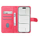 TUNIQ TUNIQ iPhone 17 Air Book type case - Card holder for 3 cards - Magnetic closure - Hanger - Hot Pink