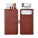 TUNIQ TUNIQ iPhone 17 Air Book type case - Card holder for 3 cards - Magnetic closure - Hanger - Brown