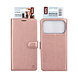 TUNIQ TUNIQ iPhone 17 Pro Max Book type case - Card holder for 3 cards - Magnetic closure - Hanger - Rose Gold