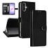 TUNIQ Galaxy A07 Book-Case hul - Kartenhalter für 3 Karten - Magnetverschluss - Aufhänger - Schwarz