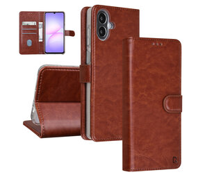 TUNIQ TUNIQ Galaxy A07 Book type housse - Marron - Porte-cartes pour 3 cartes - Fermeture magnétique - Cintre