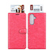 TUNIQ TUNIQ Galaxy A17 Book type housse - Rose vif - Porte-cartes pour 3 cartes - Fermeture magnétique - Cintre