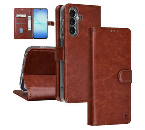 TUNIQ TUNIQ Galaxy A17 Book-Case hul - Kartenhalter für 3 Karten - Magnetverschluss - Aufhänger - Braun