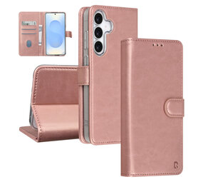 TUNIQ TUNIQ Galaxy S25 FE Book-Case hul - Kartenhalter für 3 Karten - Magnetverschluss - Aufhänger - Rose Gold