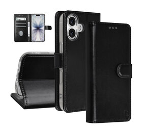 TUNIQ TUNIQ iPhone 17 Book-Case hul - Kartenhalter für 3 Karten - Magnetverschluss - Aufhänger - Schwarz