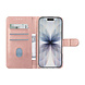 TUNIQ TUNIQ iPhone 17 Book type case - Card holder for 3 cards - Magnetic closure - Hanger - Rose Gold