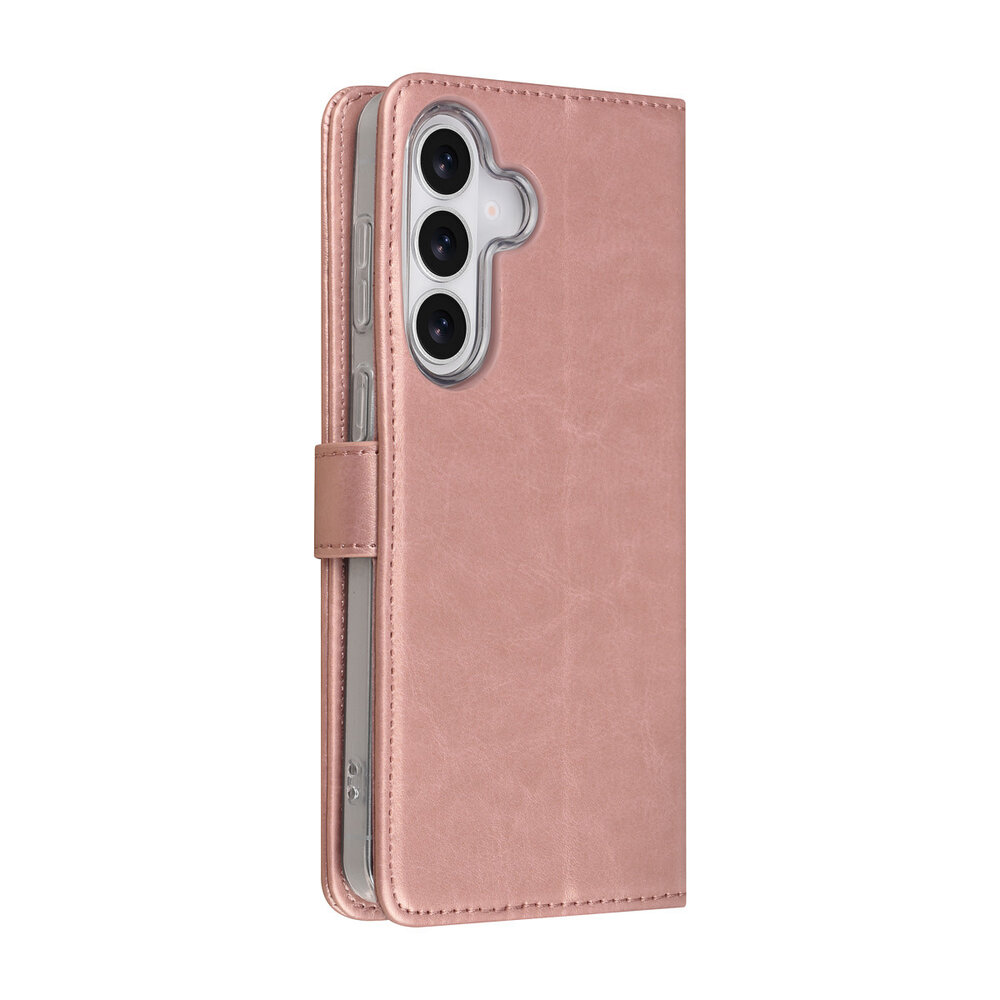 TUNIQ TUNIQ Galaxy S26 Plus Book type housse - Rose Gold - Porte-cartes pour 3 cartes - Fermeture magnétique - Cintre