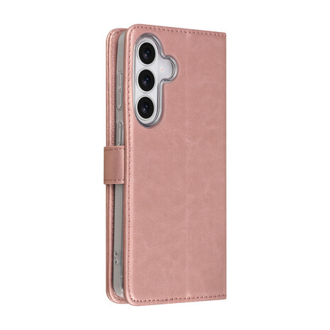 TUNIQ TUNIQ Galaxy S26 Plus Book type case - Card holder for 3 cards - Magnetic closure - Hanger - Rose Gold